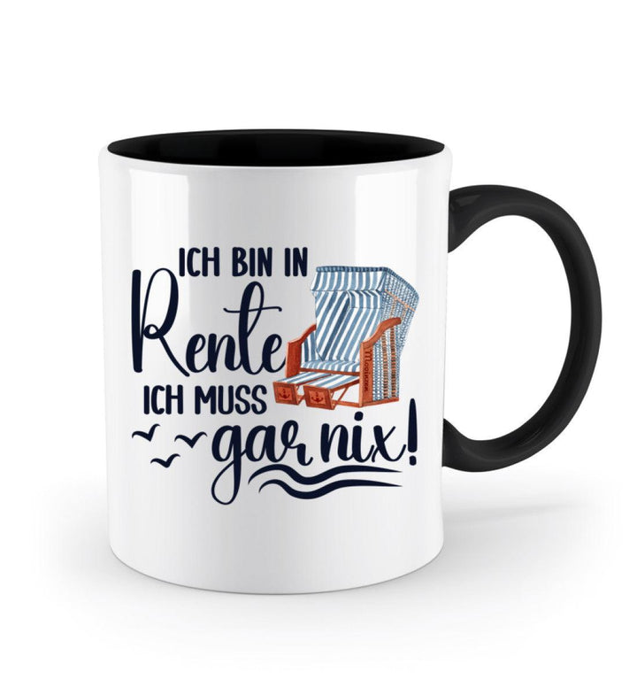 Ich bin in Rente · Keramiktasse Zweifarbig-Keramik Tasse zweifarbig-Mooinzen