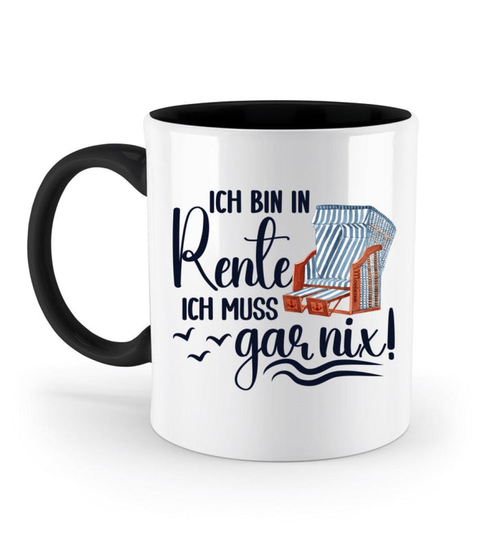 Ich bin in Rente · Keramiktasse Zweifarbig-Keramik Tasse zweifarbig-Black-330ml-Mooinzen