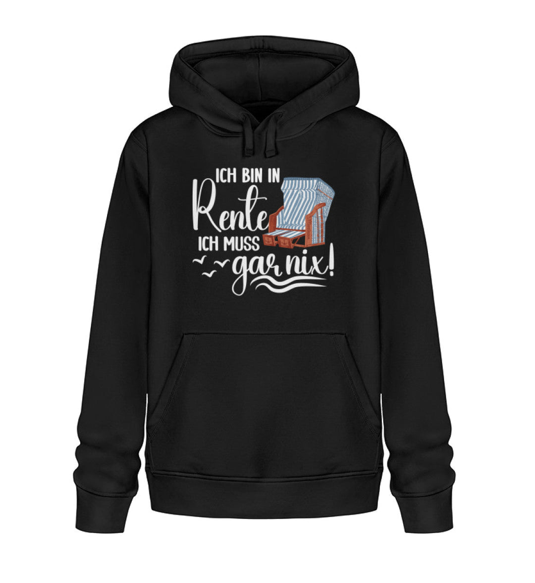 Ich bin in Rente · Unisex Bio Hoodie-Unisex Bio Hoodie-Black-XS-Mooinzen