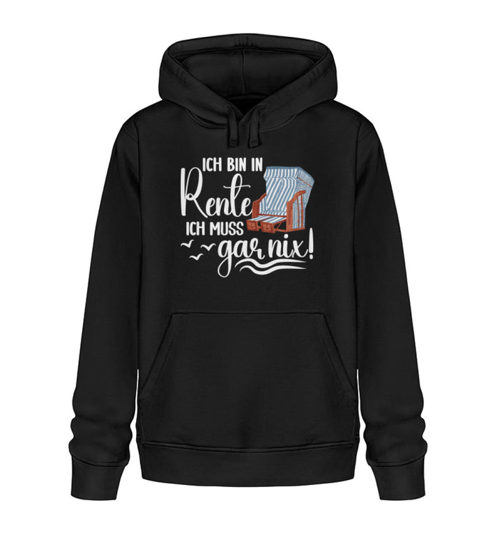 Ich bin in Rente · Unisex Bio Hoodie-Unisex Bio Hoodie-Black-XS-Mooinzen