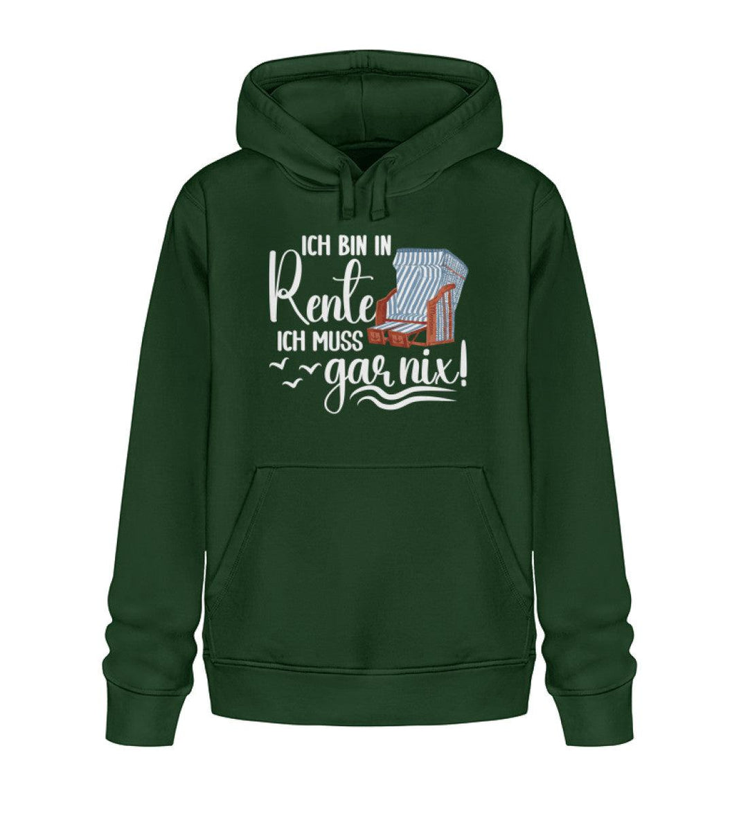Ich bin in Rente · Unisex Bio Hoodie-Unisex Bio Hoodie-Bottle Green-XS-Mooinzen