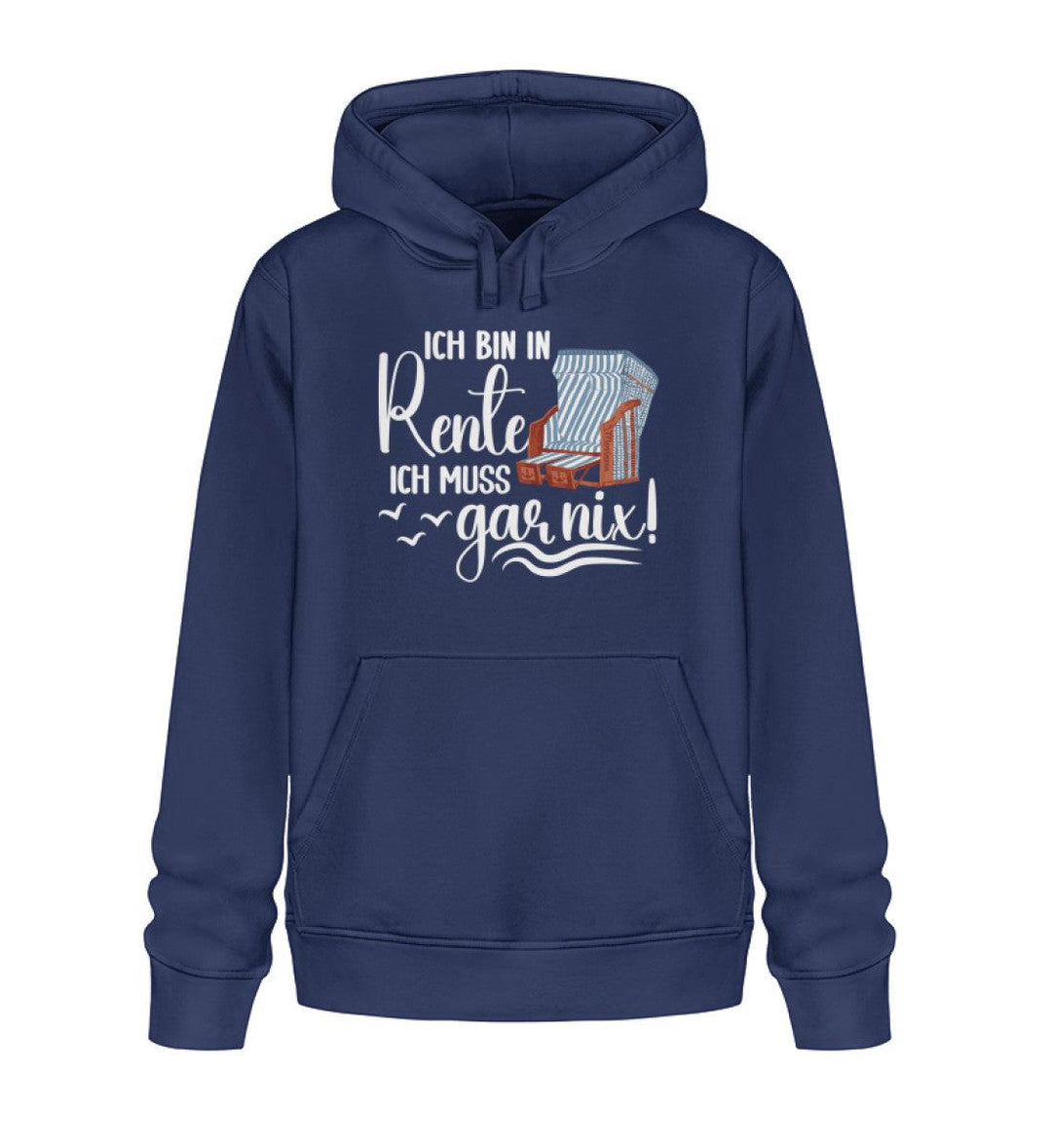 Ich bin in Rente · Unisex Bio Hoodie-Unisex Bio Hoodie-French Navy-XS-Mooinzen