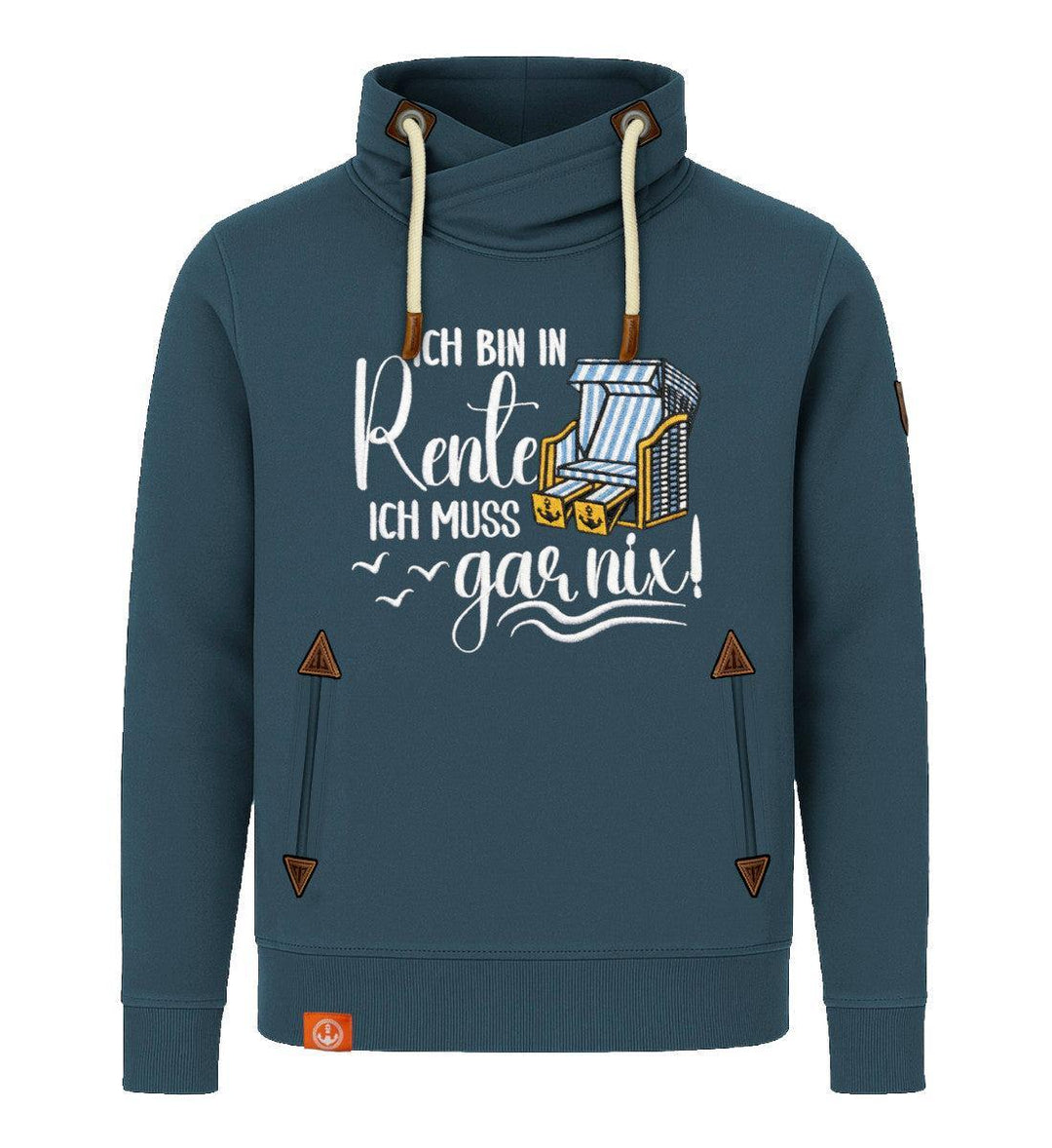 Ich bin in Rente · Unisex Bio Schalkragen Sweatshirt (ohne Kapuze)-Unisex Bio Schalkragen Sweatshirt-stargazer-S-Mooinzen