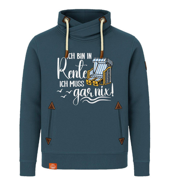 Ich bin in Rente · Unisex Bio Schalkragen Sweatshirt (ohne Kapuze)-Unisex Bio Schalkragen Sweatshirt-stargazer-S-Mooinzen
