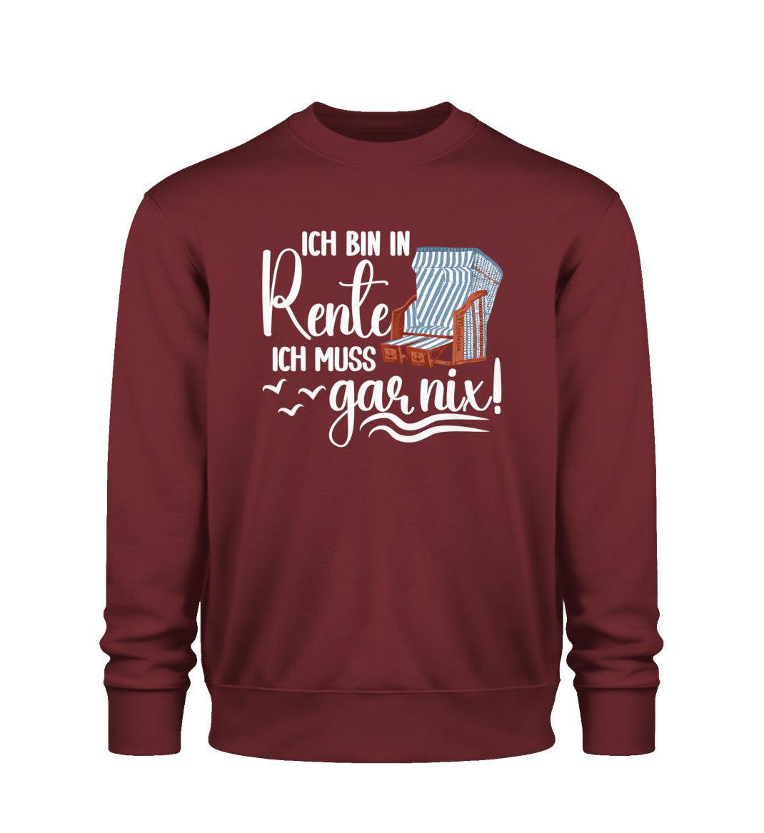Ich bin in Rente · Unisex Premium Bio Sweatshirt 2.0-Unisex Premium Bio Sweatshirt 2.0-Burgundy-S-Mooinzen