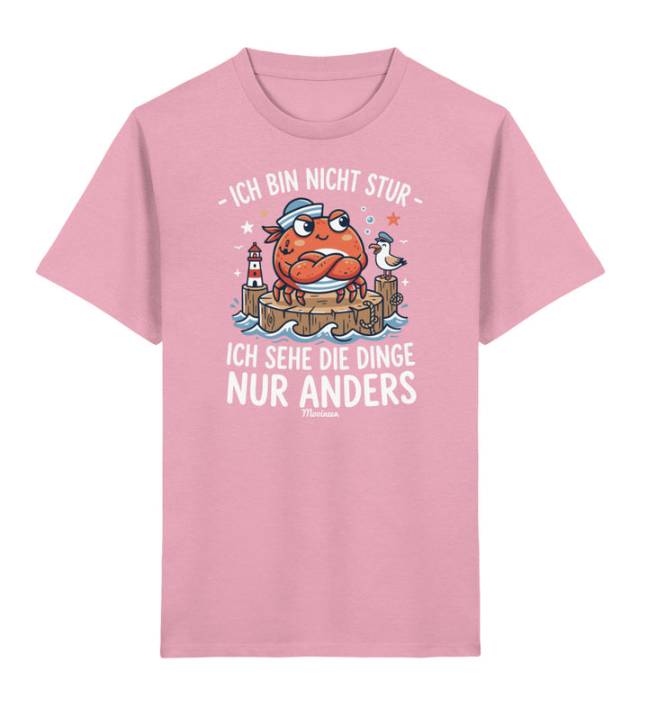 Ich bin nicht stur · Kinder Premium Bio T-Shirt-Kinder Premium Bio T-Shirt-Cotton Pink-3/4-Mooinzen