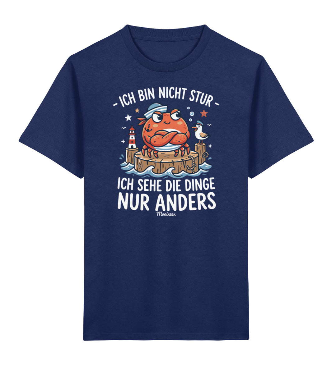 Ich bin nicht stur · Kinder Premium Bio T-Shirt-Kinder Premium Bio T-Shirt-French Navy-3/4-Mooinzen
