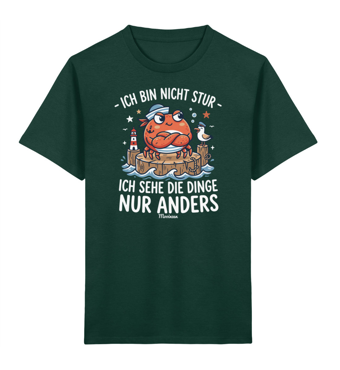 Ich bin nicht stur · Kinder Premium Bio T-Shirt-Kinder Premium Bio T-Shirt-Glazed Green-3/4-Mooinzen