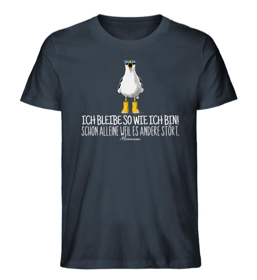 Ich bleibe so wie ich bin! · Herren Premium Bio T-Shirt-Herren Premium Bio T-Shirt-India Ink Grey-XS-Mooinzen