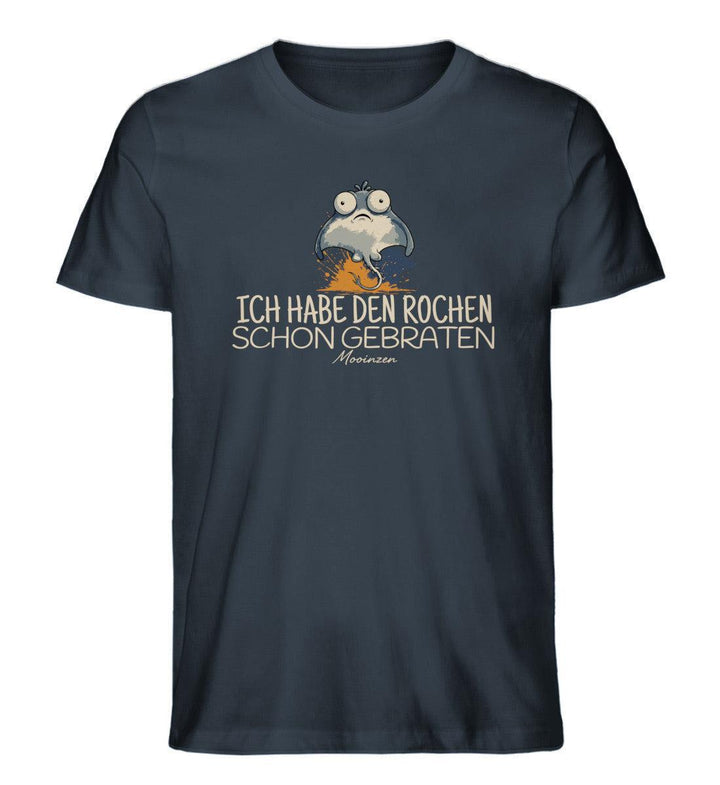 Ich habe den Rochen schon gebraten · Herren Premium Bio T-Shirt-Herren Premium Bio T-Shirt-India Ink Grey-XS-Mooinzen