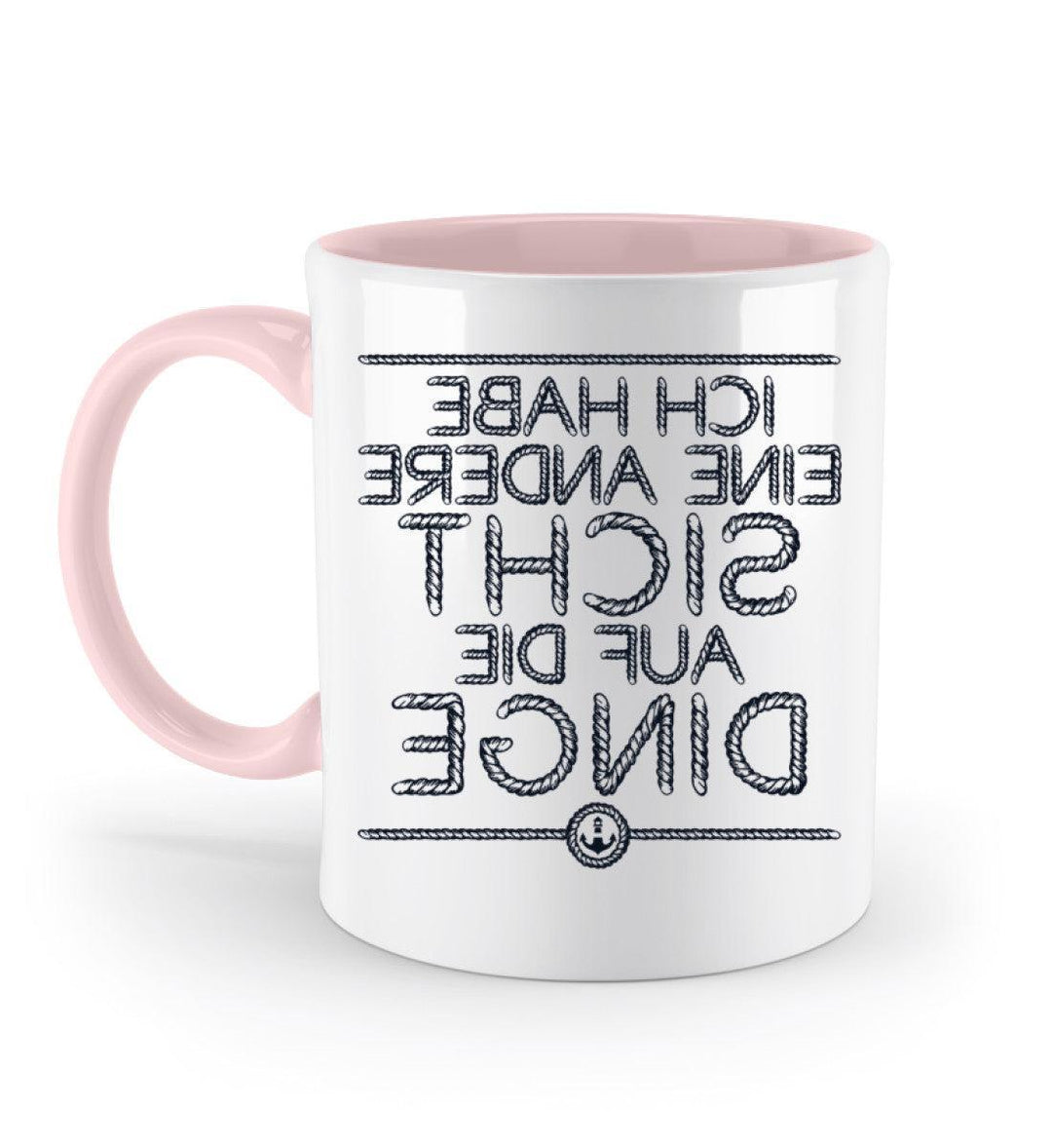 Ich habe eine andere Sicht auf die Dinge · Keramiktasse Zweifarbig-Keramik Tasse Zweifarbig-Powder Pink-330ml-Mooinzen