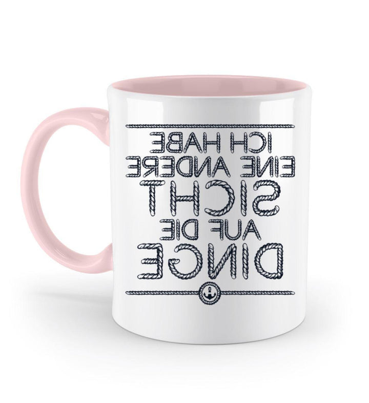 Ich habe eine andere Sicht auf die Dinge · Keramiktasse Zweifarbig-Keramik Tasse Zweifarbig-Powder Pink-330ml-Mooinzen