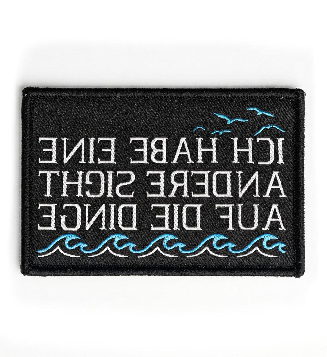 Ich habe eine andere Sicht auf die Dinge · Klettwattpatch V2-Klettwatt Patch-black-9x6-Mooinzen