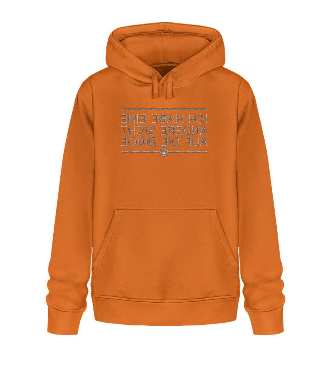 Ich habe eine andere Sicht auf die Dinge · Unisex Bio Hoodie-Unisex Bio Hoodie-Bright Orange-XS-Mooinzen