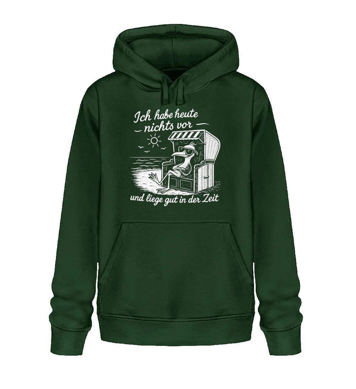 Ich habe heute nichts vor · Unisex Bio Hoodie-Unisex Bio Hoodie-Bottle Green-XS-Mooinzen