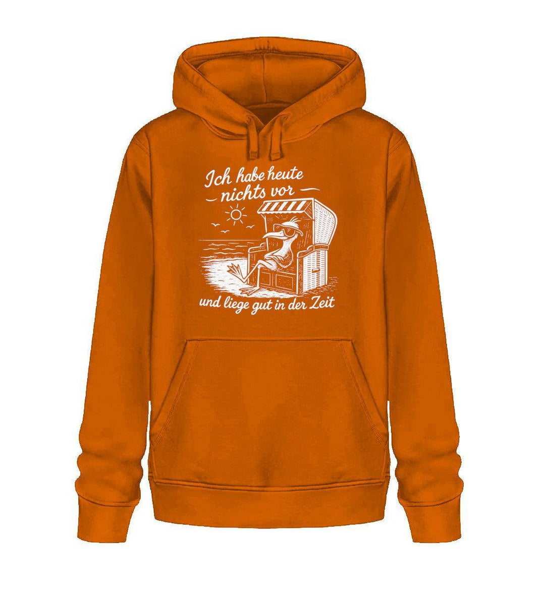 Ich habe heute nichts vor · Unisex Bio Hoodie-Unisex Bio Hoodie-Bright Orange-XS-Mooinzen