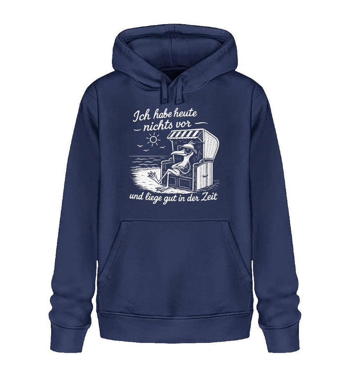 Ich habe heute nichts vor · Unisex Bio Hoodie-Unisex Bio Hoodie-French Navy-XS-Mooinzen