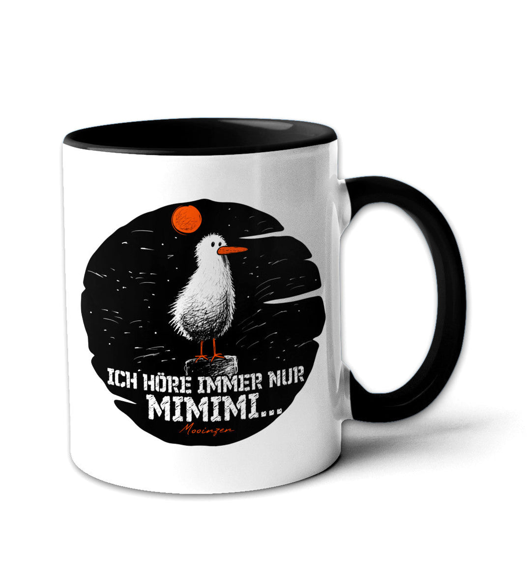 Ich höre immer nur Mimimi · Keramiktasse Zweifarbig-Keramik Tasse zweifarbig-schwarz-330ml-Mooinzen