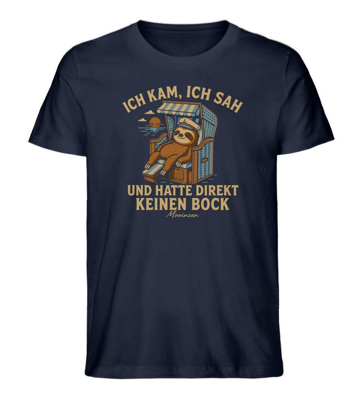 Ich kam, ich sah und hatte direkt keinen Bock · Herren Premium Bio T-Shirt-Herren Premium Bio T-Shirt-French Navy-XS-Mooinzen