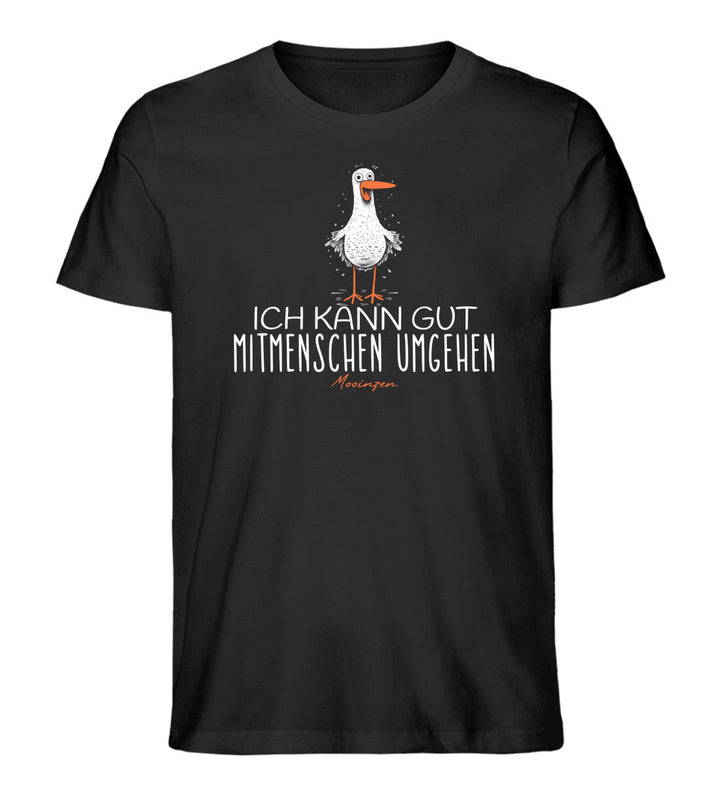 Ich kann gut Mitmenschen umgehen · Herren Premium Bio T-Shirt-Herren Premium Bio T-Shirt-Black-XS-Mooinzen