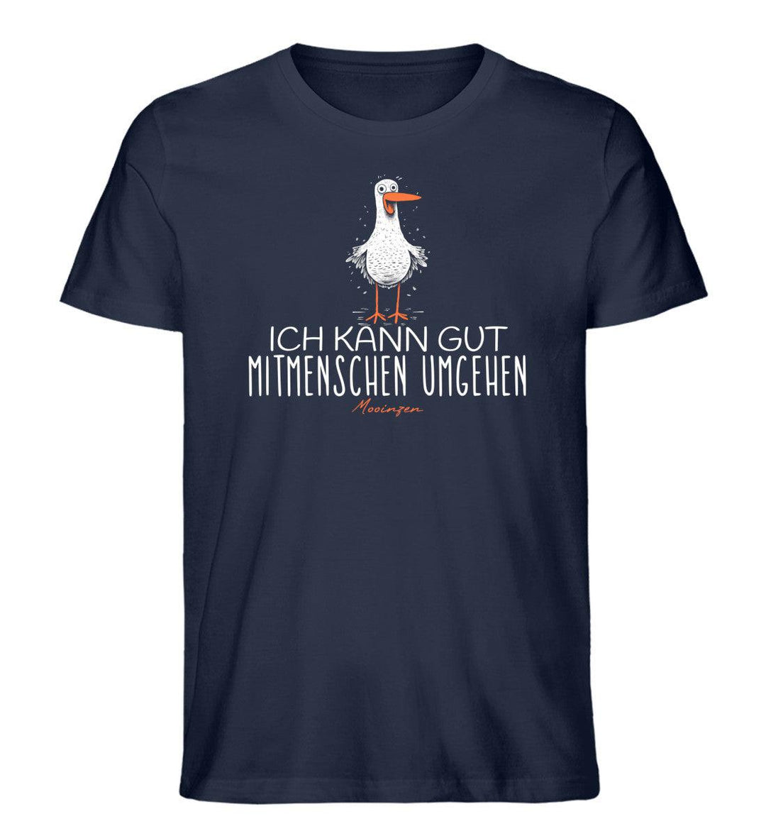 Ich kann gut Mitmenschen umgehen · Herren Premium Bio T-Shirt-Herren Premium Bio T-Shirt-French Navy-XS-Mooinzen