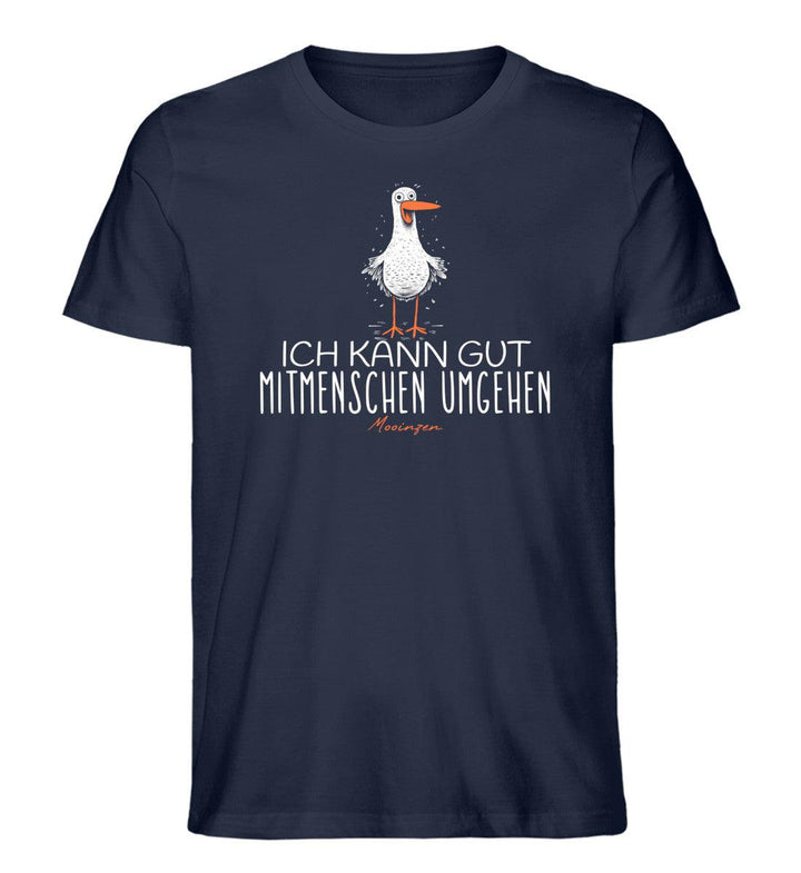 Ich kann gut Mitmenschen umgehen · Herren Premium Bio T-Shirt-Herren Premium Bio T-Shirt-French Navy-XS-Mooinzen