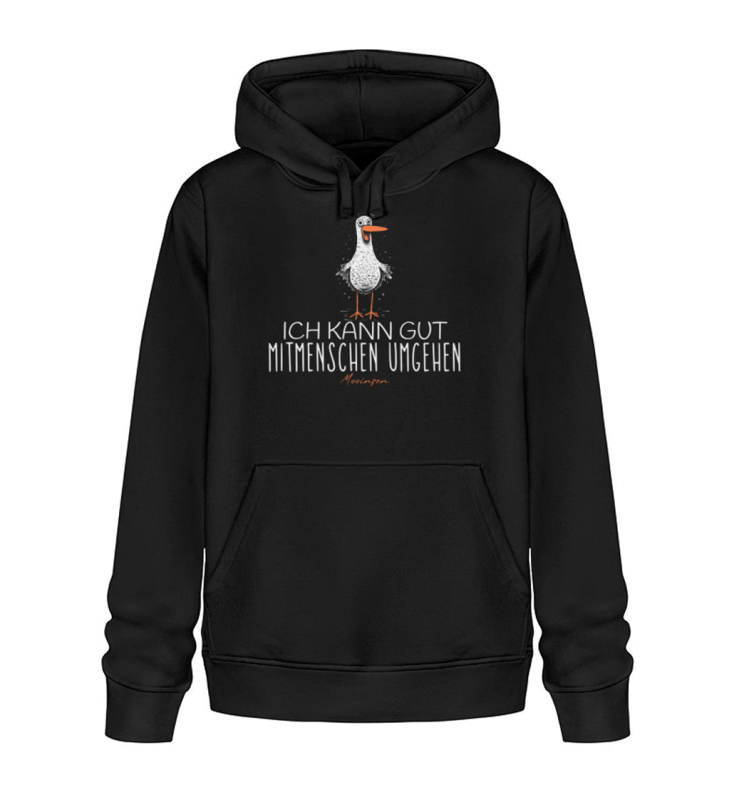 Ich kann gut Mitmenschen umgehen! · Unisex Bio Hoodie-Unisex Bio Hoodie-Black-XS-Mooinzen