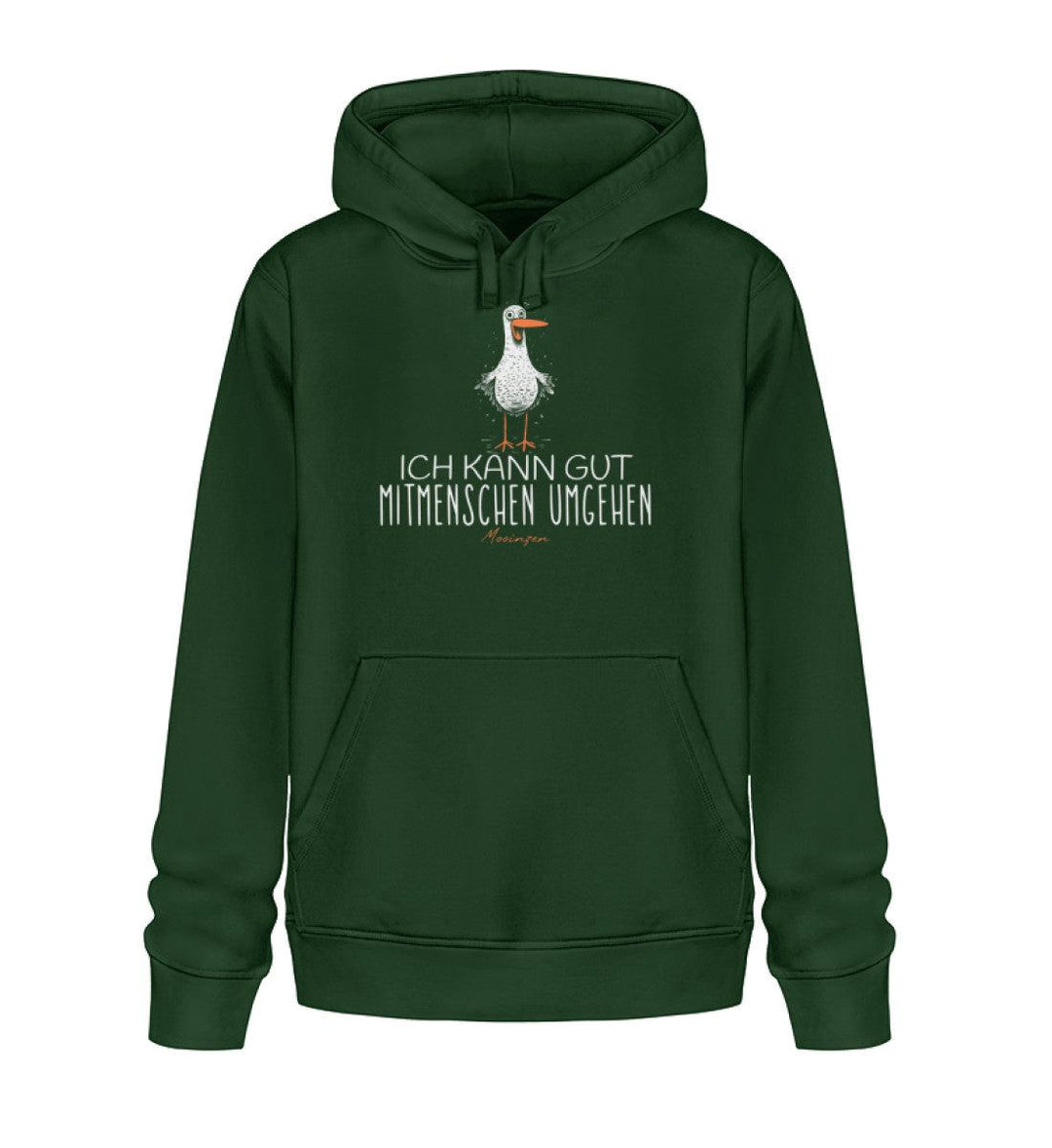 Ich kann gut Mitmenschen umgehen! · Unisex Bio Hoodie-Unisex Bio Hoodie-Bottle Green-XS-Mooinzen