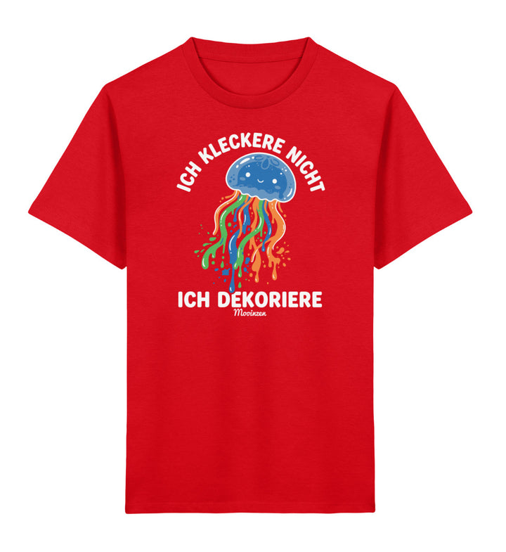Ich kleckere nicht ich dekoriere · Kinder Premium Bio T-Shirt-Kinder Premium Bio T-Shirt-Red-3/4-Mooinzen