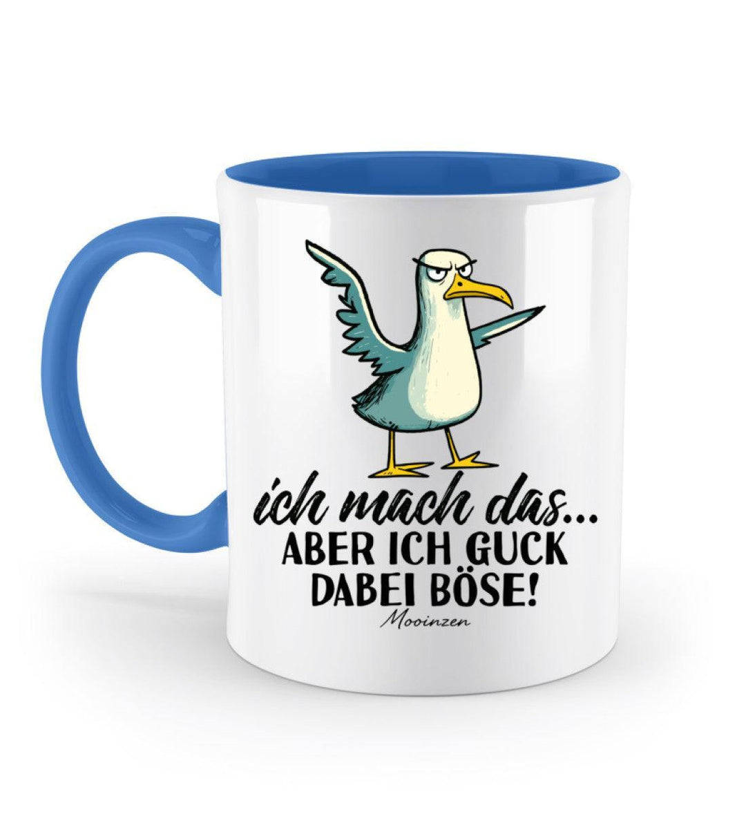 Ich mach das... guck aber böse · Keramiktasse Zweifarbig-Keramik Tasse Zweifarbig-Blue-330ml-Mooinzen