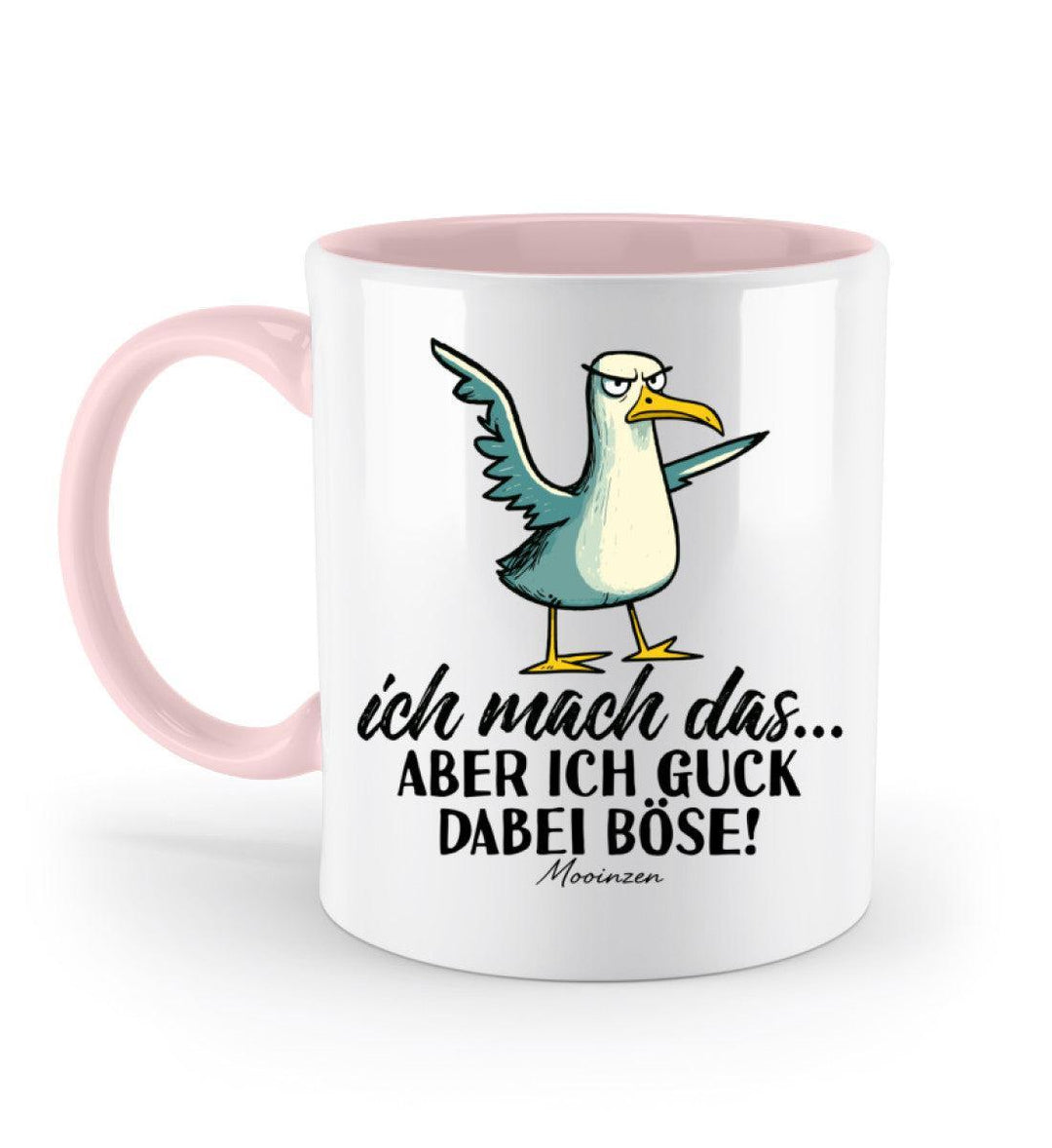 Ich mach das... guck aber böse · Keramiktasse Zweifarbig-Keramik Tasse Zweifarbig-Powder Pink-330ml-Mooinzen