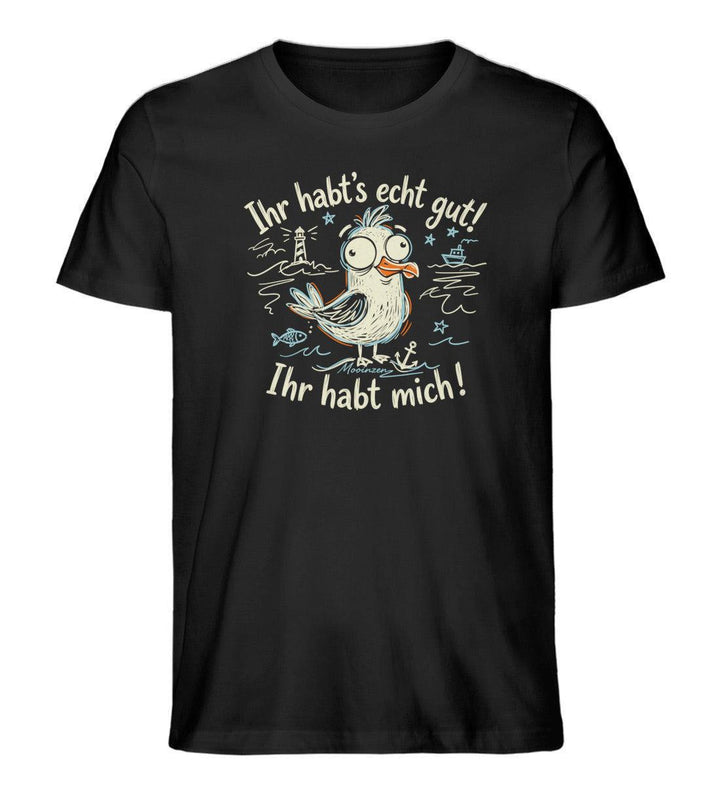 Ihr habt's echt gut! Ihr habt mich! · Herren Premium Bio T-Shirt-Herren Premium Bio T-Shirt-Black-XS-Mooinzen