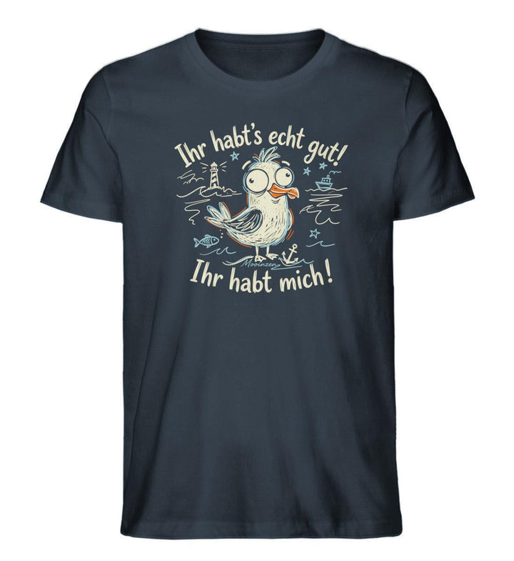 Ihr habt's echt gut! Ihr habt mich! · Herren Premium Bio T-Shirt-Herren Premium Bio T-Shirt-India Ink Grey-XS-Mooinzen