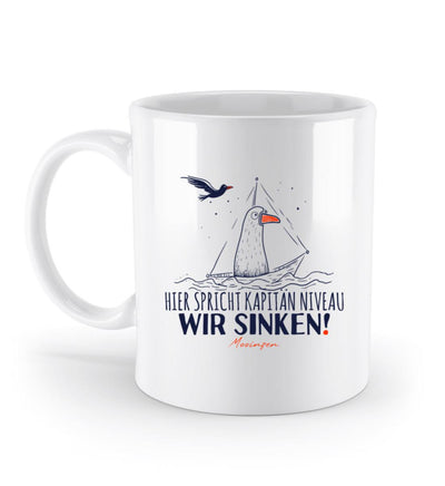 Kapitän Niveau wir sinken · Keramik Tasse weiß-Keramik Tasse weiß-White-Einheitsgröße-Mooinzen
