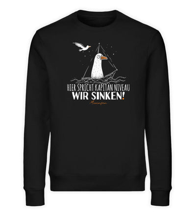 Kapitän Niveau wir sinken · Unisex Premium Bio Sweatshirt-Unisex Premium Bio Sweatshirt-Black-XS-Mooinzen