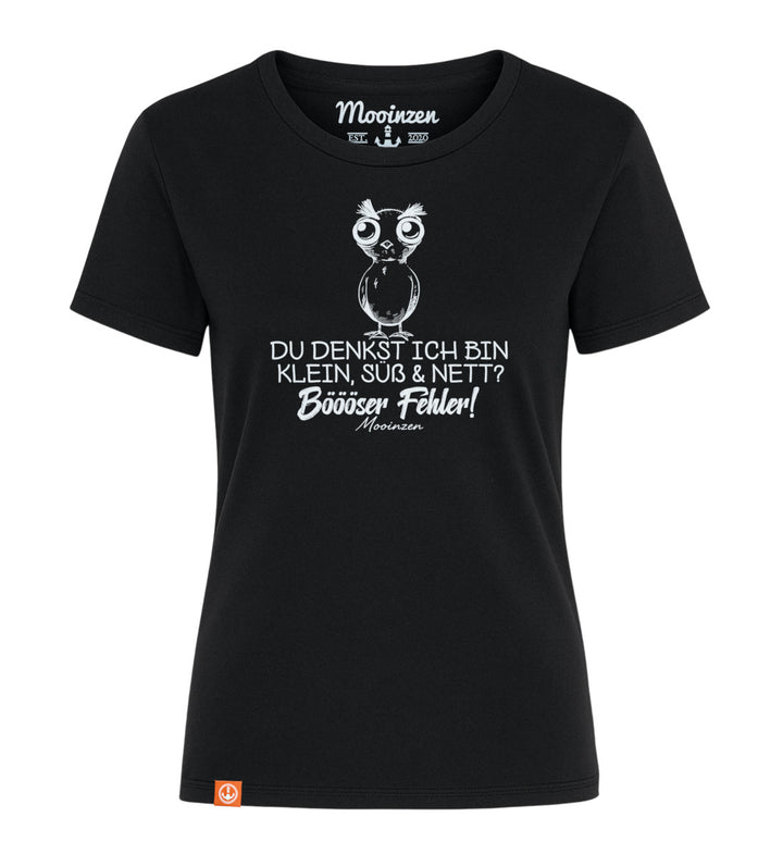 Klein, süß & nett böööser Fehler · Damen Premium Signature Bio T-Shirt-Damen Signature Bio T-Shirt-black-beauty-XS-Mooinzen