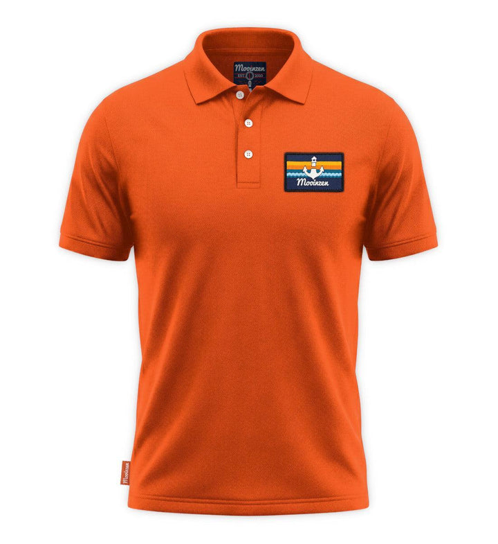 Klettwatt Patch · Herren Premium Polo Shirt-Herren Premium Polo Shirt-scarlet-ibis-S-Mooinzen