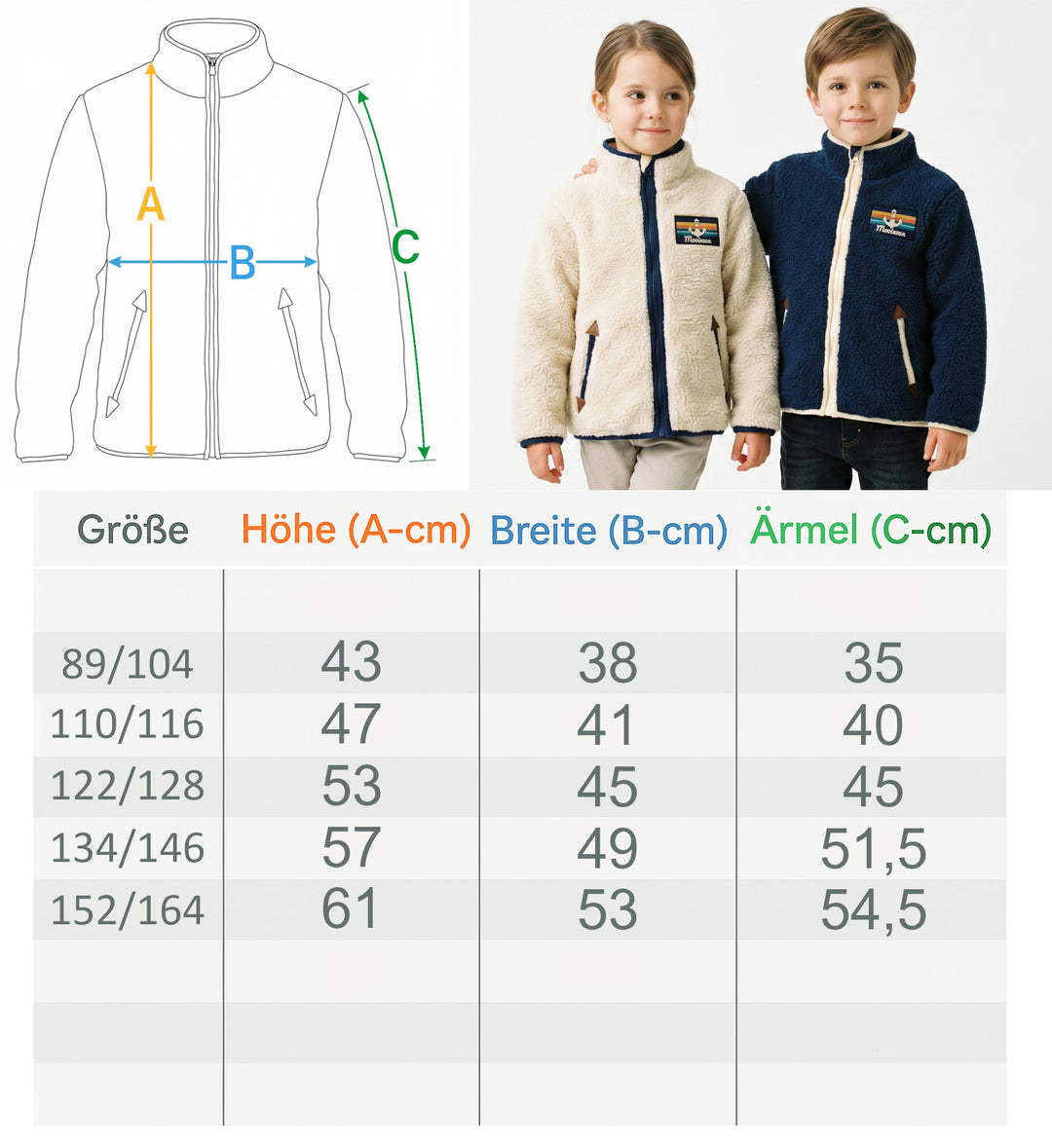 Klettwatt Patch · Kinder Premium Sherpa Jacke-Kinder Premium Sherpa Jacke-Mooinzen