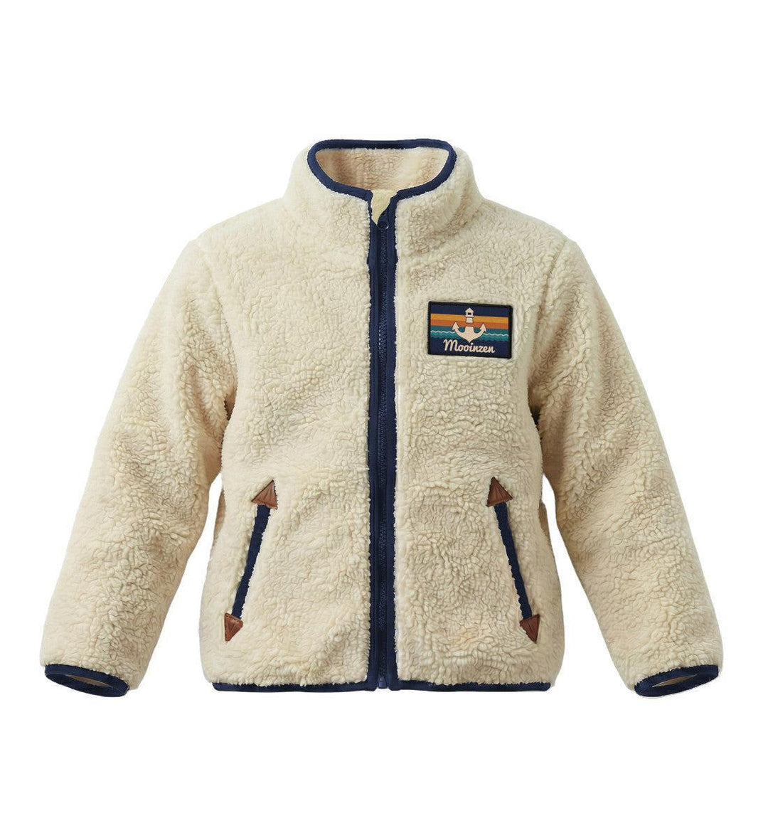 Klettwatt Patch · Kinder Premium Sherpa Jacke-Kinder Premium Sherpa Jacke-warm-sand-98/104-Mooinzen