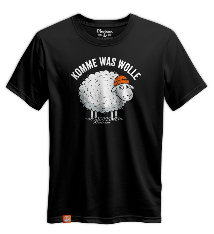 Komme was Wolle · Unisex Premium Bio T-Shirt-Unisex Premium Bio T-Shirt-black-beauty-S-Mooinzen