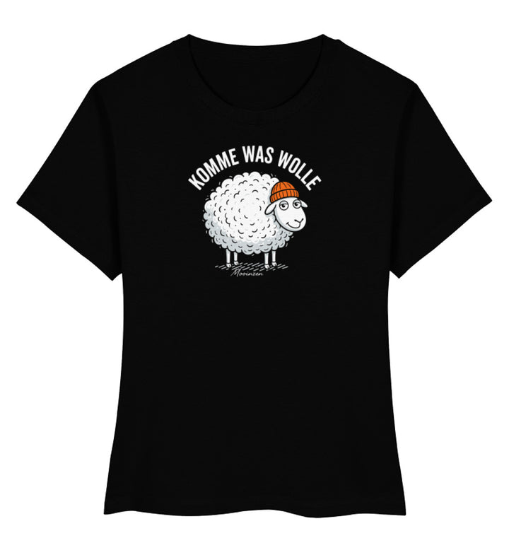 Komme was Wolle · Damen Premium Bio T-Shirt 2.0-Stella Muser Shirt ST/ST-Black-XS-Mooinzen
