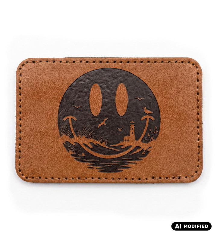 Kuestensmiley · Klettpatch Kunstleder-Klettwatt Patch-black-9x6-Mooinzen