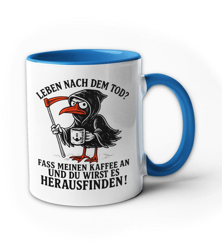 Leben Nach Dem Tod Kaffee · Keramiktasse Zweifarbig-Keramik Tasse Zweifarbig-blau-330ml-Mooinzen