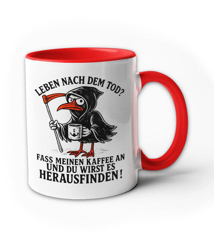 Leben Nach Dem Tod Kaffee · Keramiktasse Zweifarbig-Keramik Tasse Zweifarbig-rot-330ml-Mooinzen