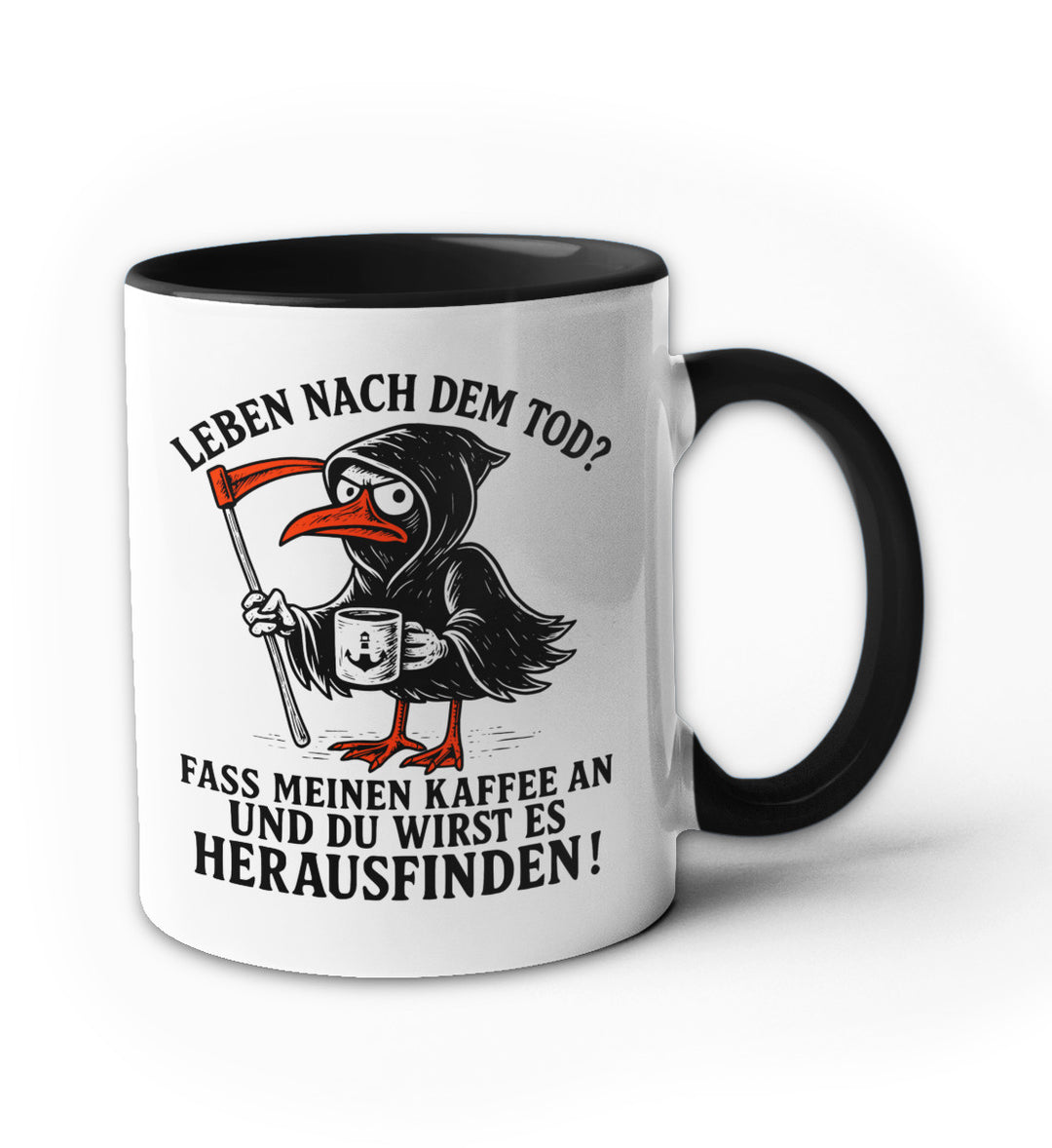 Leben Nach Dem Tod Kaffee · Keramiktasse Zweifarbig-Keramik Tasse Zweifarbig-schwarz-330ml-Mooinzen