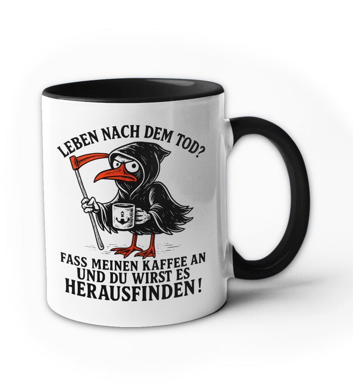 Leben Nach Dem Tod Kaffee · Keramiktasse Zweifarbig-Keramik Tasse Zweifarbig-schwarz-330ml-Mooinzen
