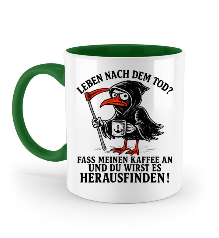Leben nach dem Tod? Kaffee · Keramiktasse Zweifarbig-Keramik Tasse zweifarbig-Irish Green-330ml-Mooinzen