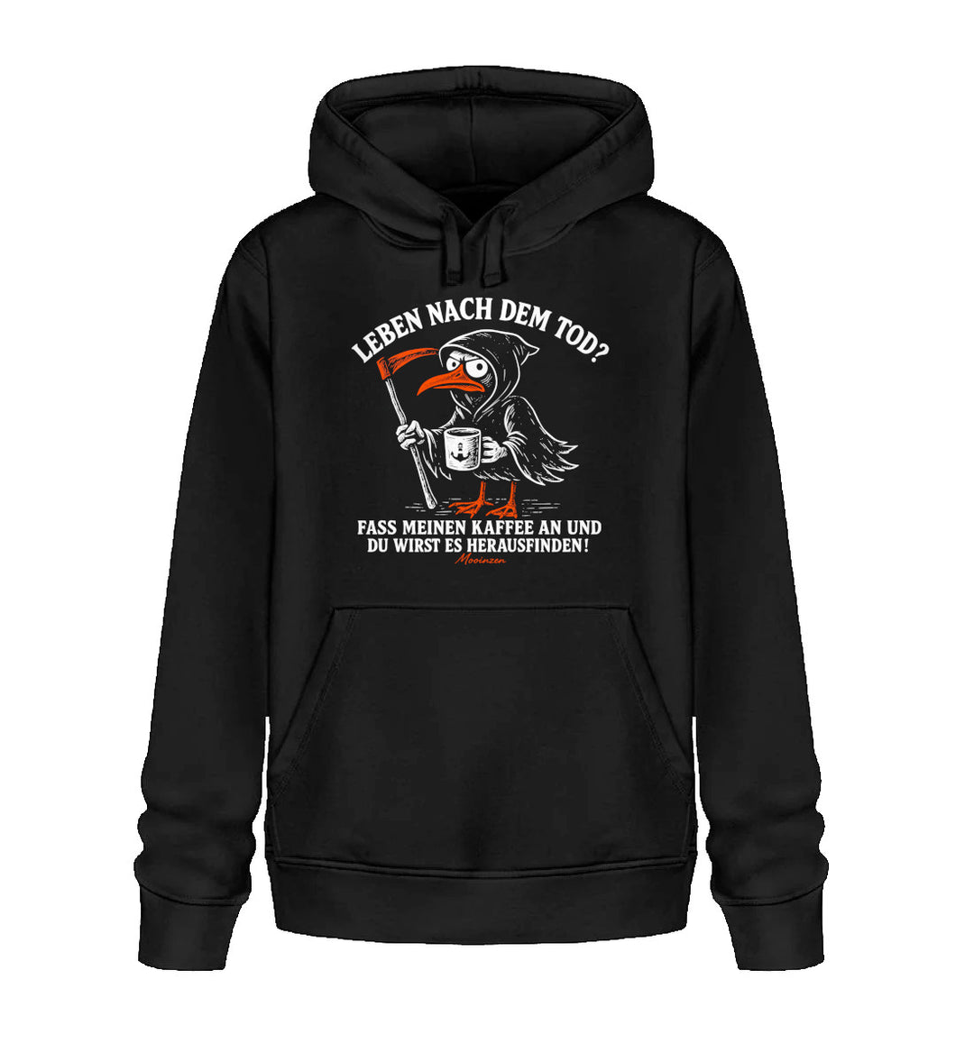 Leben nach dem Tod? Kaffee · Unisex Bio Hoodie-Unisex Bio Hoodie-Black-XS-Mooinzen