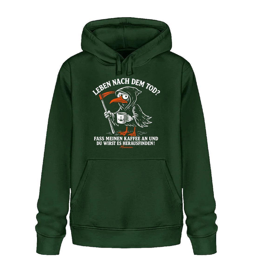 Leben nach dem Tod? Kaffee · Unisex Bio Hoodie-Unisex Bio Hoodie-Bottle Green-XS-Mooinzen