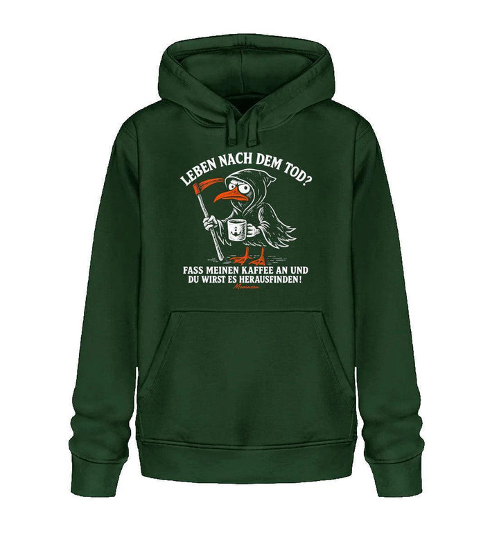 Leben nach dem Tod? Kaffee · Unisex Bio Hoodie-Unisex Bio Hoodie-Bottle Green-XS-Mooinzen
